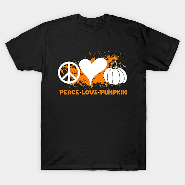 Peace Love Fall T-Shirt by Cooldruck